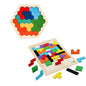 Wooden Blocks Puzzle Brain Teasers Toy Tangram Jigsaw Intelligence Colorful 3D Russian Blocks Montessori Educational
