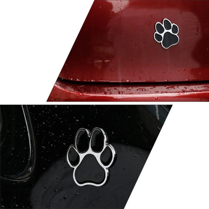 Car Stickers Footprint Metal Dog Paw Truck Decals for Zinc Alloy Auto Decoration