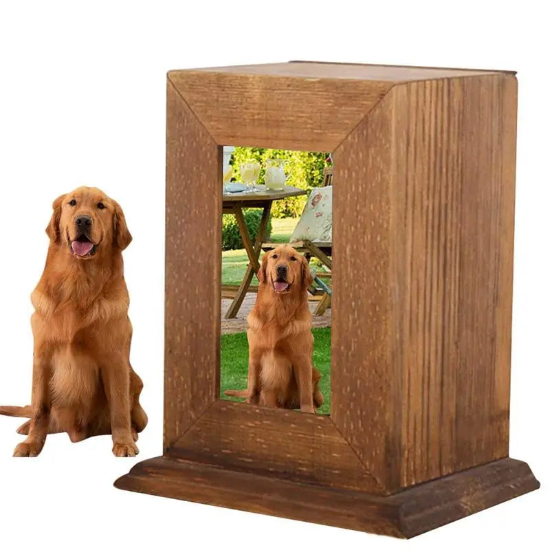 Pet Urns For Dogs Or Cats Wooden Urn Ashes Ashes Personalized Photo Frame Pet Cremation Urns Keepsake Memory Box