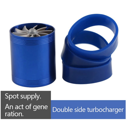 Universal Car Air Intake Turbonator Double Fan Turbine Super Charger Gas Fuel Saver Turbo for Car Truck SUV Vehicle Accessories
