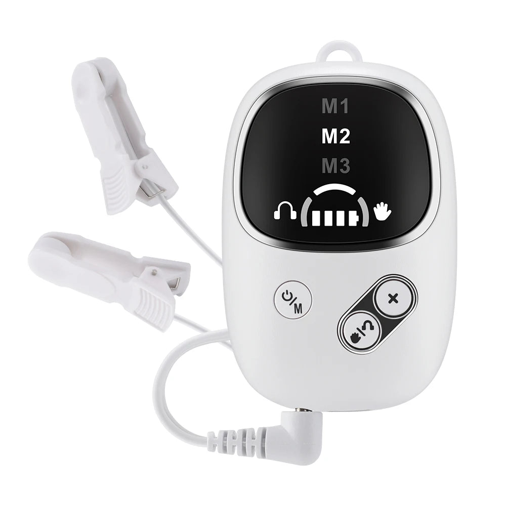 Handheld CES Sleep Aid Device for Insomnia Palm Pulse Massager Ear Clip Insomnia Anxiety Pulse CES Therapy Device Anxiety Relief