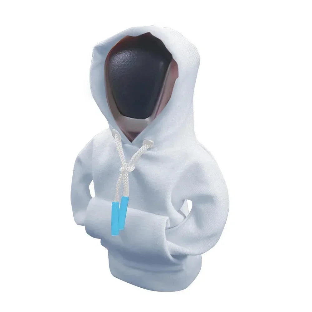 Car Hoodie Handle Shark Cute Hoodie Car Gear Shift Knob Cover Short Plush Manual Handle Gear Auto Interior Accessories