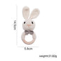 Baby Rattles Crochet Bunny Rattle Toy Wood Ring Baby Teether Rodent Baby Gym Mobile Rattles Newborn Educational Toys Gifts 1pc