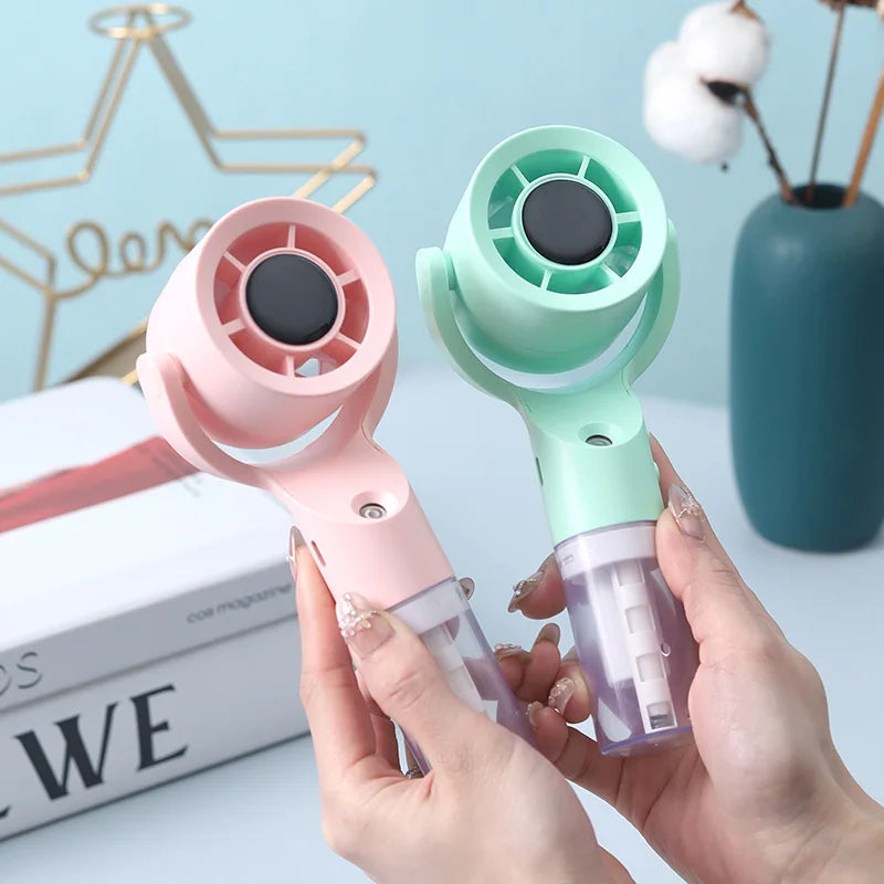 2026 Portable Handheld Spray Fan,Water Spray Mist Fan,Student Dormitory Mini Fan,Summer Supplies, Cooling Tools Outdoor Fan