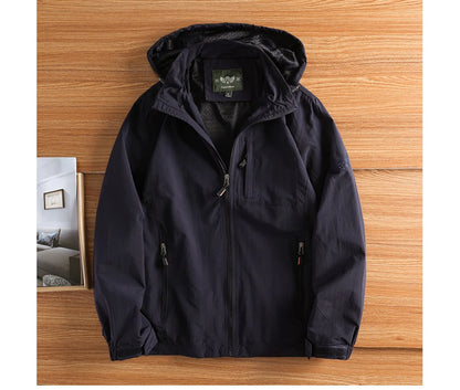Autumn Men's Hiking Waterproof Jackets Men Outdoor Quick Dry Climbing Hooded Coats Men Sports Breathable Windbreaker Jackets 5XL