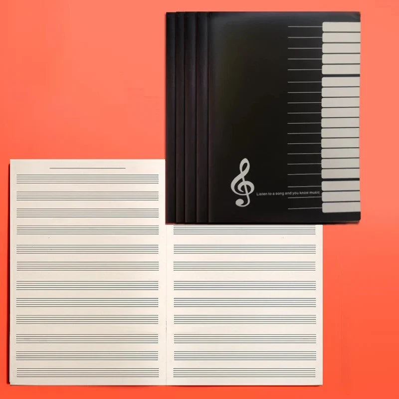 1pc 18Pages Music Sheet Spiral Notebook Manuscript Paper Exercise Book Record Paper Piano Guitar Musical Notebooks