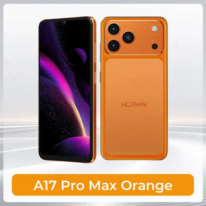 HOTWAV A17 Pro Max Smartphone 6.75'' 120Hz 4GB 256GB Mobile Phone Android 15 5160mAh Thin Cellphone with 3.5mm Headphone Jack