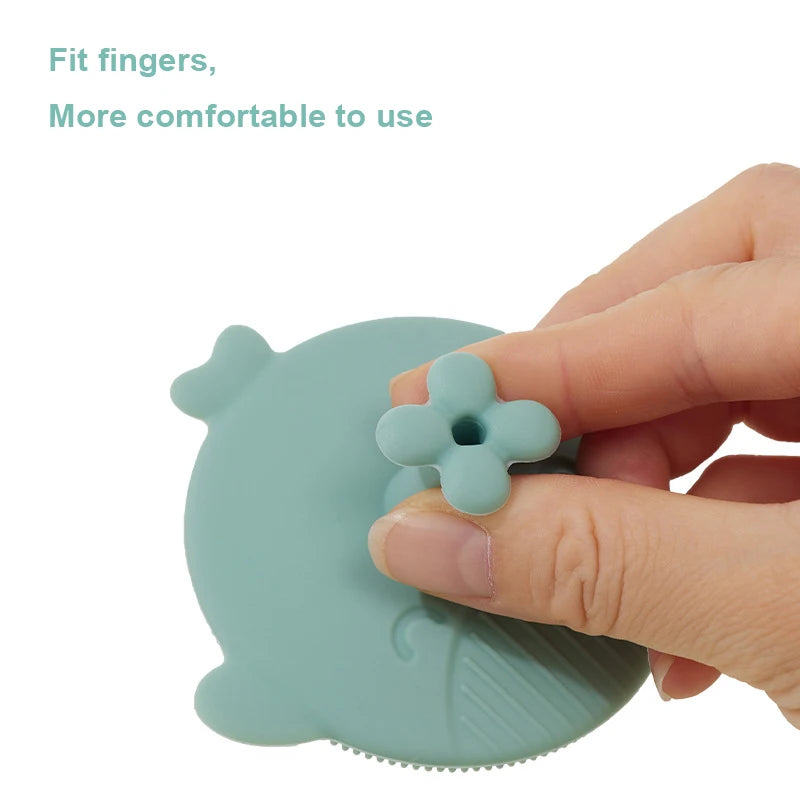 New Baby Hair Comb Accessories Cartoon Cute Comb Infant Bathing Soft Comb Newborn Hair Cleaning Supplies Silicon Head Massage