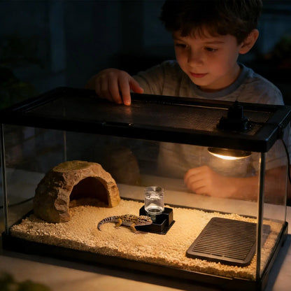 1pc Automatic Reptile Feeder Automatic Detachable Reptile Bowl Tortoise Water Dish Gecko Drink Dispenser For Lizard Chameleon