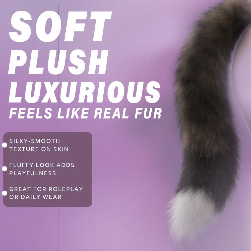 Anal Plug Sexy Fox Tail Vaginal Plug Dildo Masturbation Anal Vibrator Prostate Massager Female Masturbator Anal Masturbating