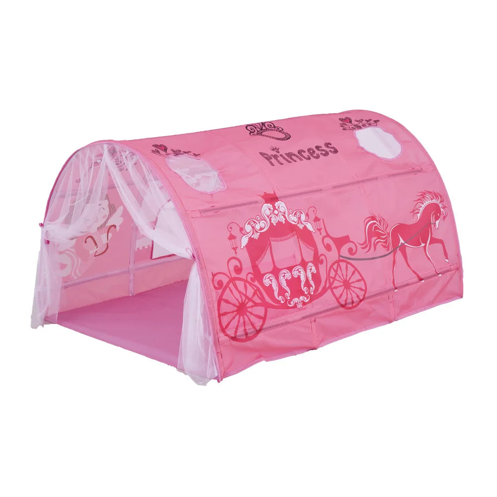 Starlight Dream Bed Canopy Play Tent for Kids Portable Fairy House Tunnel Cozy Playhouse Decor for Children Girls Boys