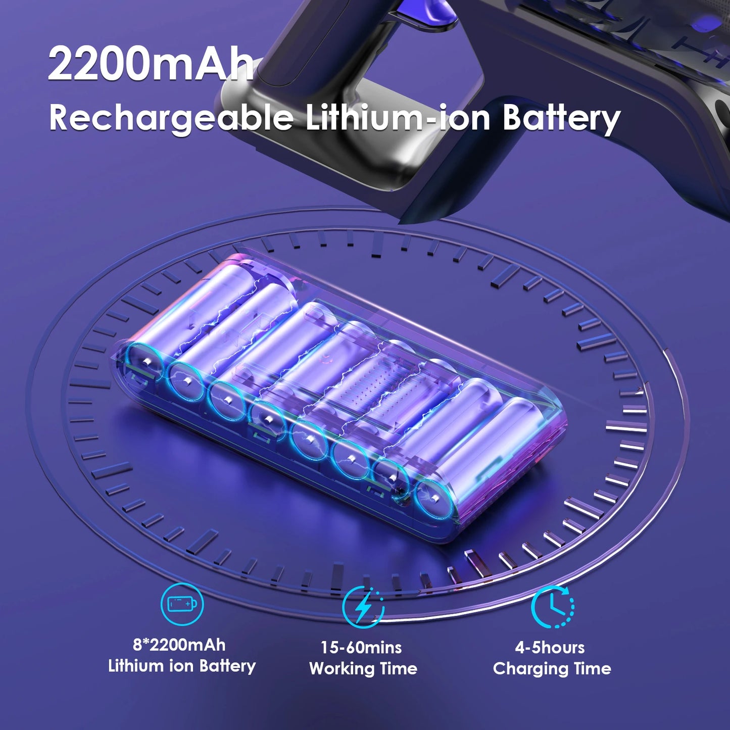 Vortisys V2 Cordless Vacuum Cleaner, 500W Brushless Motor, 36V/2200mAh Battery, Suitable for Floor, Carpet, Sofa, Mattress