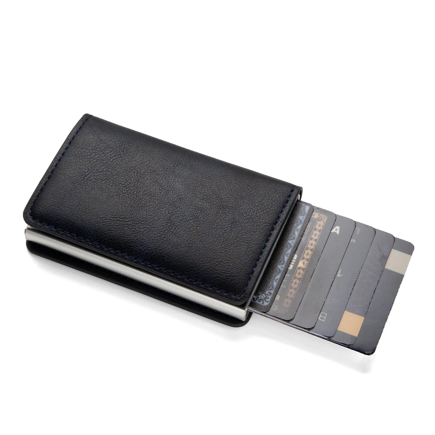 Anti Theft RFID Blocking Credit Card Holder Minimalist Slim Wallet Leather Card Case For Men Women Gift ID Badge