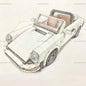 1458PCS 2-in-1 Collectible Classic Vintage Car Racing Sports Car Building Blocks Model STEM DIY Mechanical Assembly Brick Kit