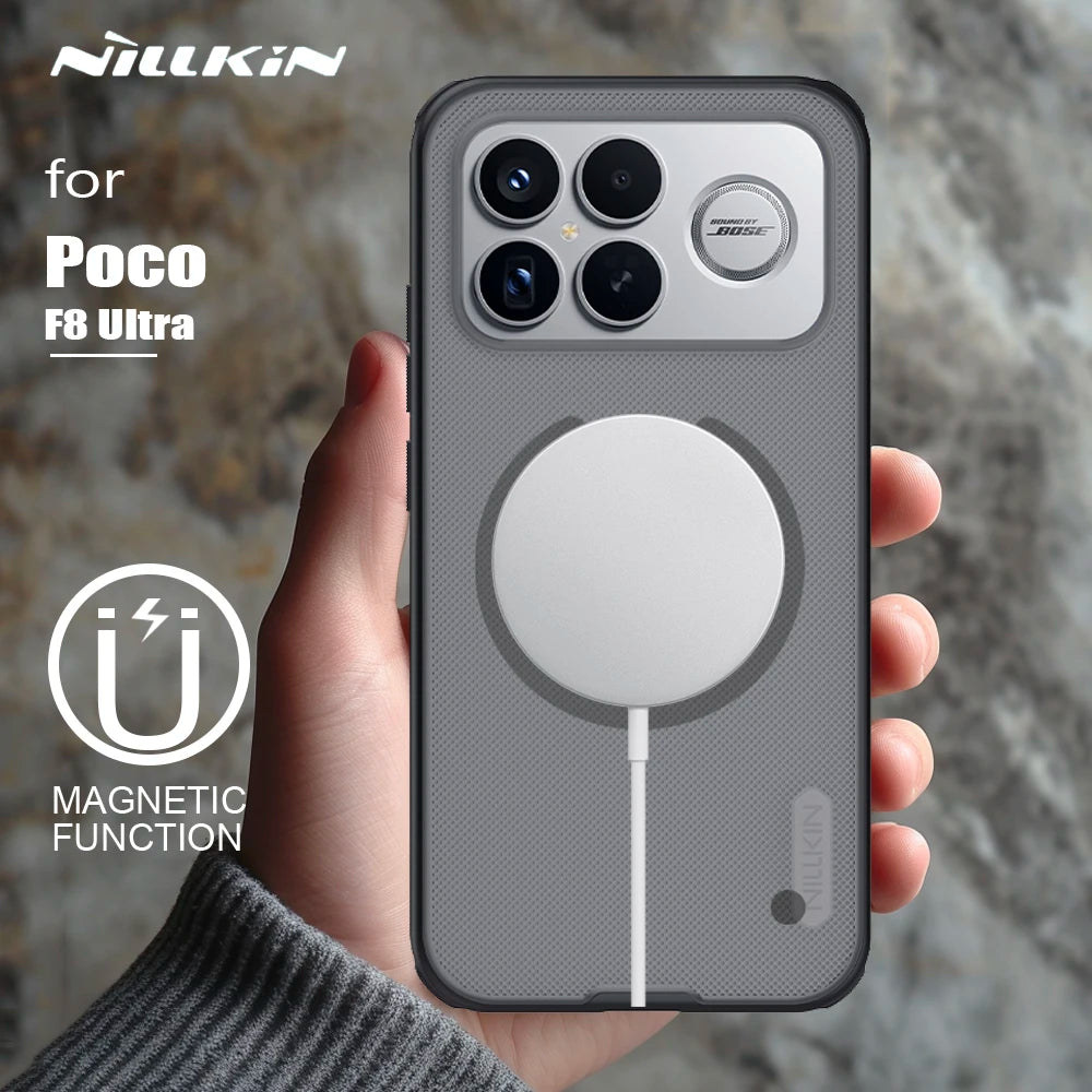 Nillkin For Xiaomi Poco F8 Ultra Case Magnetic Super Frosted Shield Pro Magsafe full Protection Back Cover Phone Case