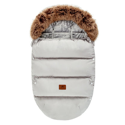 Stroller Footmuff Outdoor Winter Baby Warm In Pram Removable Thicker Windproof Fur Collar Baby Envelope Stroller Accessories