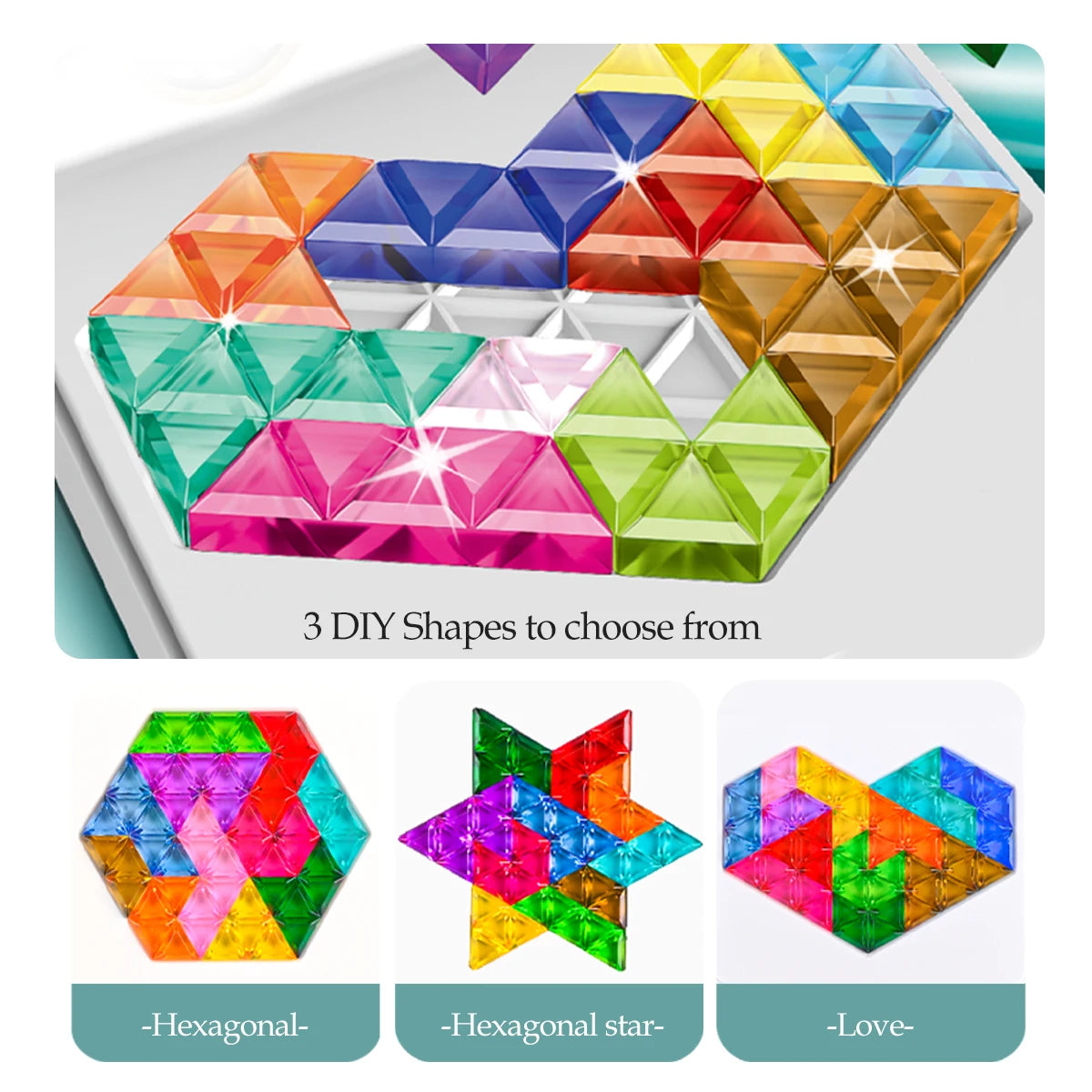 Puzzle Toys. Logical Thinking Training Fun Tabletop Games Multiple Shapes Colors, Advanced Level Gifts for Boys and Girls