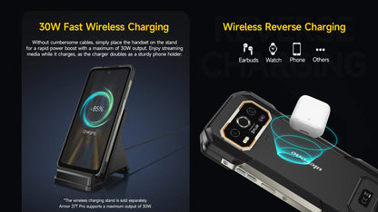 Ulefone Armor 27T Pro+ 5G Rugged Phone 10600mAh Android 15 Smartphone 50MP+64MP Night Camera 6.78" 120Hz 24GB+256GB NFC Mobile