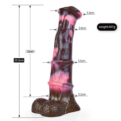FAAK Silicone Long Penis Fantasy Knot Horse Dildo With Sucker Sex Toys For Women Anal Plug Female Masturbator Adult Games