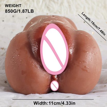 Pocket Pussy Lifelike Female Vagina Anal 2 Holes Adult 18+ Adult Masturbation Sex Toys High Quality Male Portable Sex Products