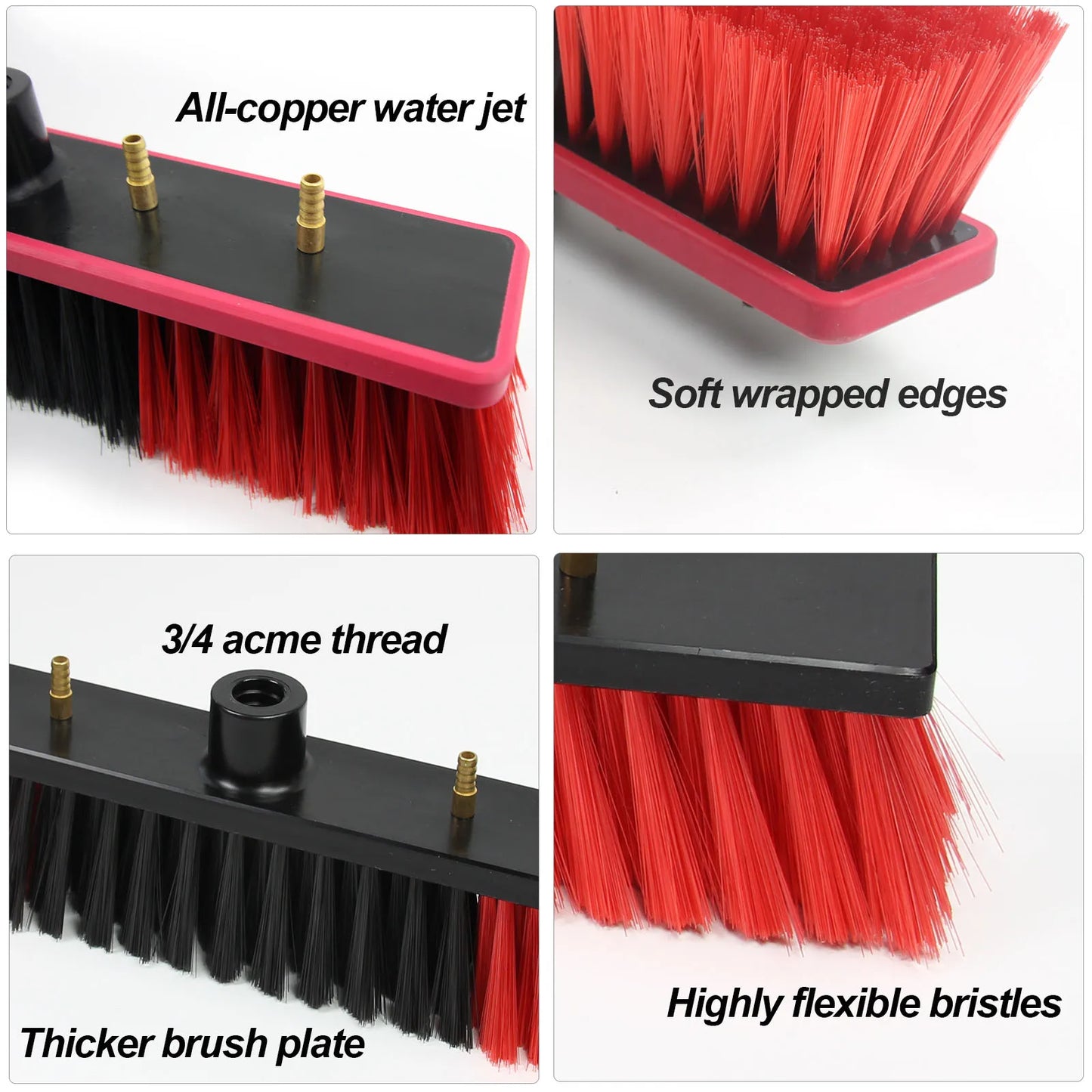CNHOPOLE Accessory for Water Fed Pole Brush Head Window Solar Panel Cleaning (Without Pole)
