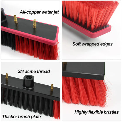 CNHOPOLE Accessory for Water Fed Pole Brush Head Window Solar Panel Cleaning (Without Pole)