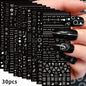 30 Sheets Christmas Nail Art Stickers Self Adhesive 3D White Snowflake Nail Decals Xmas Nail Supplies Christmas Manicure Sliders