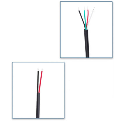 1/2/5Pcs 2Pin 4Pin Micro USB Charger Connector USB 2.0 Type A Male Female Power Supply Extension Cable Wire DIY Data Line