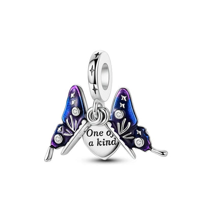 Original 925 Sterling Silver Charm Beads Clover Sunflower Tulip Carnation Pendant For Women Jewelry Fashion Gift