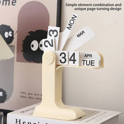 Creative Desktop Calendar Ins Design Eternal Flipping Calendar Simple Modern Calendar Living Room Decoration Office Stationery