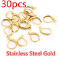 30-50pcs/lot Gold Silver French Lever Earring Hooks Wire Settings Base Hoops Earrings For DIY Jewelry Making Supplies Wholesale
