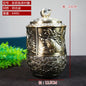Pet Memorial Keepsake Container for Ashes Tea Canister Coffin Box for Human Ashes Metal Cremation Animal Urn Funeral Home Decor