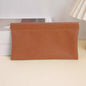 Self-Closing Artificial Leather Long Wallet Passport Driver's License ID Holder Headphone Data Cable Storage Cash Pouch