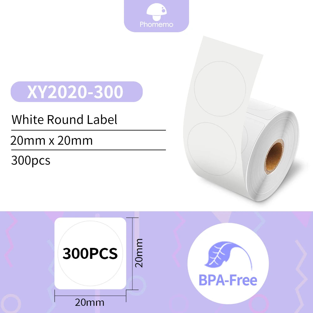 Phomemo Self-Adhesive Labels Paper for Phomemo M110/M200 Self-adhesive Label Printer Waterproof Tag Jewelry Tag Thermal Sticker