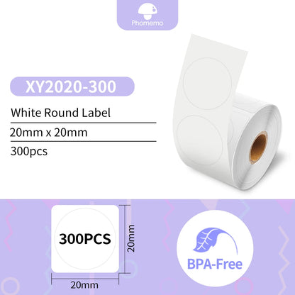 Phomemo Self-Adhesive Labels Paper for Phomemo M110/M200 Self-adhesive Label Printer Waterproof Tag Jewelry Tag Thermal Sticker