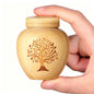 G14 Bamboo Cremation Urn Tree Life Threaded Pet Ashes Keepsake Urn  Ash Container for Dog Cat Human Loved One Funeral Souvenir