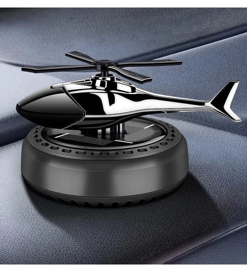 New Car Air Freshener Solar Helicopter Interior Decoration Propeller Rotating Long Lasting Fragrance Perfume Diffuser Car Decor