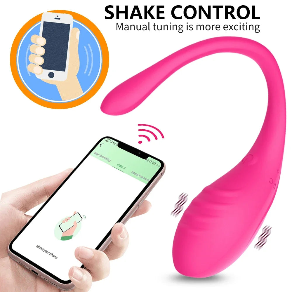 Wireless Bluetooth Dildo Vibrator Egg for Women APP Control Clitoris Stimulator Wearable G Spot Love Egg Adult Vibrating Sex Toy