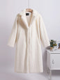 TARUXY Winter Loose Mink Velvet Imitation Fur Splicing Long Coat Fur Suit Collar Women's Coat High Street Fashion Lady Overcoat