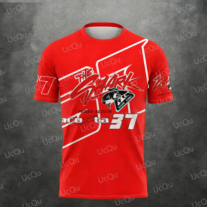 2026 Pedro Acosta 37 Fan T-Shirt The Shark Motorcycle Rider Graphic Tee Unisex Summer Casual 3D Print Shirt