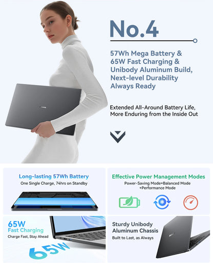 Blackview Acebook 12 Win 11 Pro Laptop 16'' 1920*1200 Display, Intel I5-1030NG7 Notebook, 16GB 512GB, 5000mAh