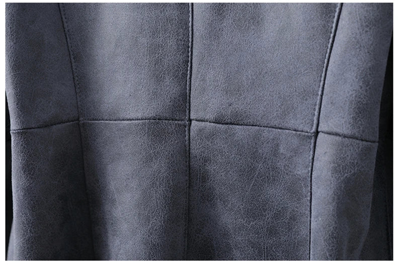 Aorice Women Real Rabbit Leather With Fur Coat Jacket Brand New Female Winter Fox Collar Trench Parka CT189