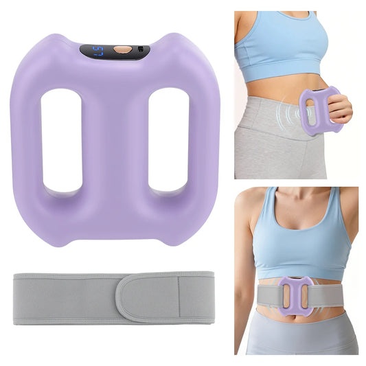 Portable Vibration Dual-Ring Fascia Massager with Belt, Fat Loss, Body Slimming, Fat-Burning, Muscle Relief and Relaxation