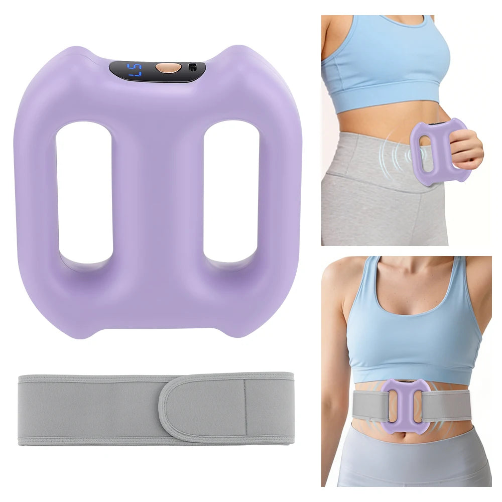 Portable Vibration Dual-Ring Fascia Massager with Belt, Fat Loss, Body Slimming, Fat-Burning, Muscle Relief and Relaxation