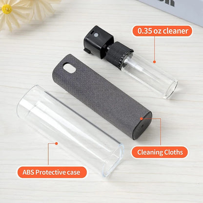 2-in-1 Mobile Phone Screen Spray Bottle Computer Screen Cleaner with Microfiber Cloth Set Cleaning Tools Car Cleaning Supplies