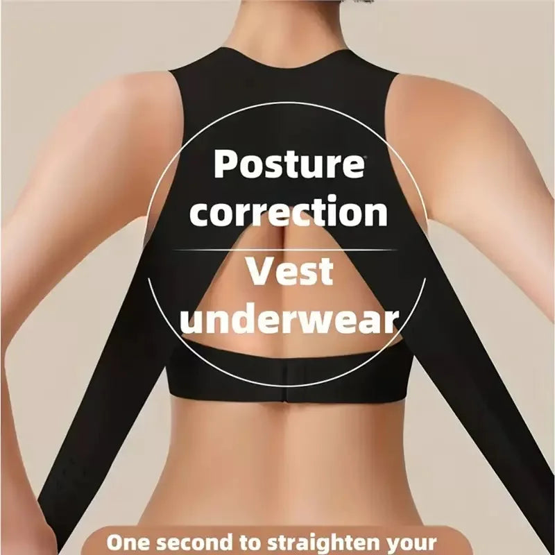 Women's Front-button Seamless Anti-Sagging Sports Bra Lifting Shaping Back-Shaping Underwear for Small Breasts
