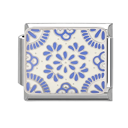 Fashion Drip Glaze Blue Eyes Colorful Butterfly Italian Charm Links Fit 9mm Stainless Steel Bracelet Jewelry DIY Making Beads