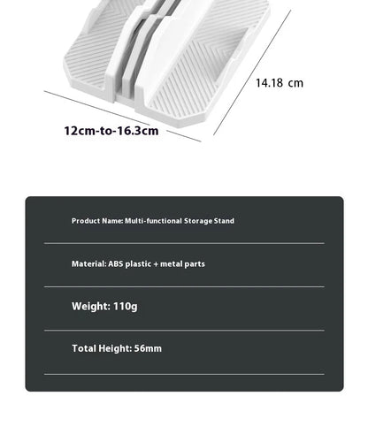 Vertical Laptop Stand Holder Adjustable Desktop Notebook Dock for Macbook iPad Phone Kindle Tablet 3In1 Storage Holder Support