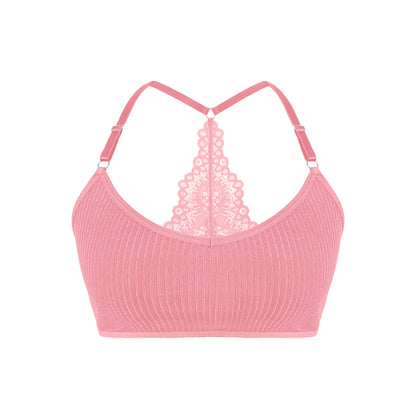 Sexy Women Underwear Backless Ribbed Bras Female Brassiere Breathable Camisole New Fashion Lingerie Solid Wireless Ladies Bras