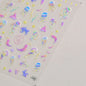 Colorful Bagful Jellyfish Bubbles Swimming Rings Rainbow Stars Ocean Starfish Self Adhesive 5D Nail Art Sticker Manicure Decal